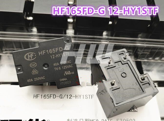 4Pcs  HF165FD-G-12-HY1STF Set of Normally Open 4-pin 40A 277VAC Relay DC12V