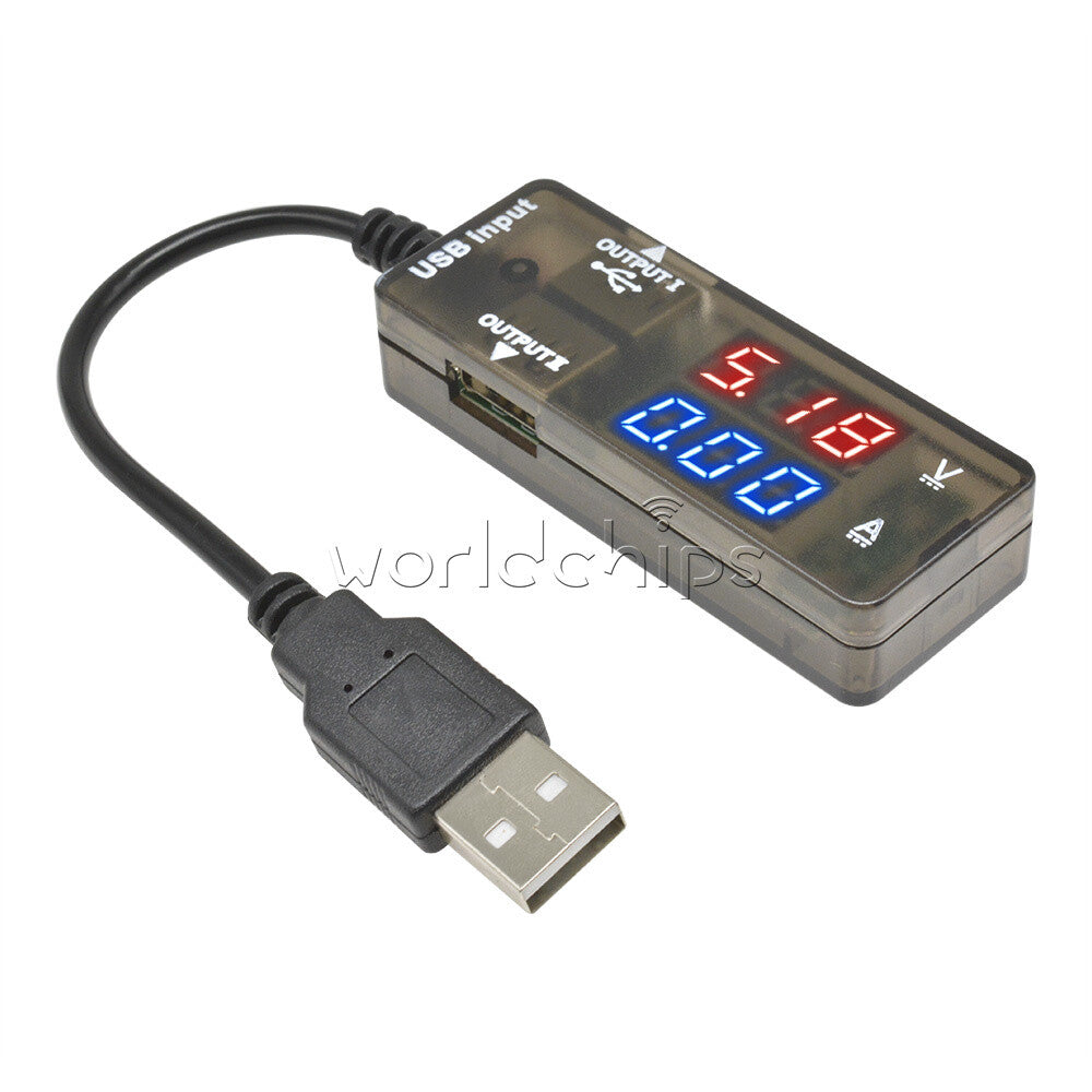 4pcs Red+Blue 0.28″ LED USB Charge Doctor Voltage Current Power Meter Tester