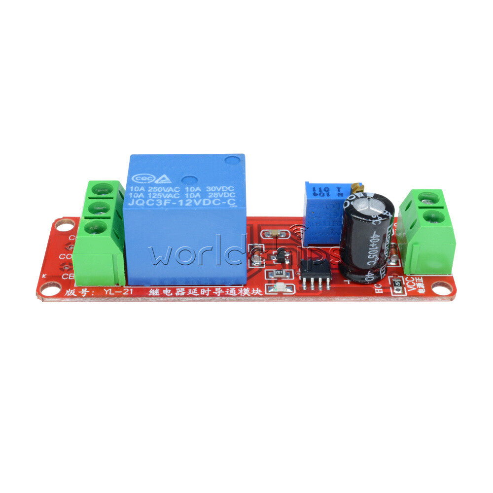 10PCS 12V DC Conduction Delay Relay Shield Module NE555 Timer Switch 0-10 Sec