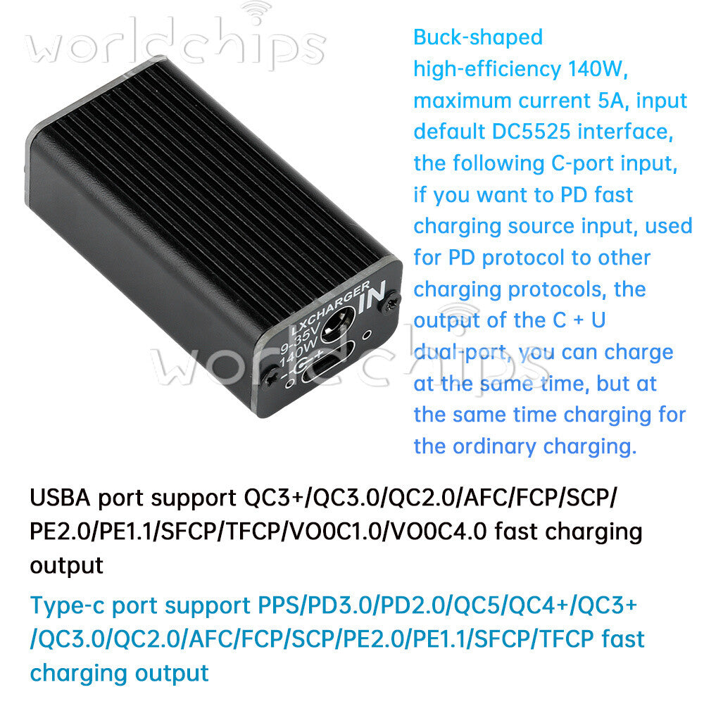 DC9V-35V 140W Full Protocol Super Fast Charging Car Charger Module QC/PD/PPS/SCP
