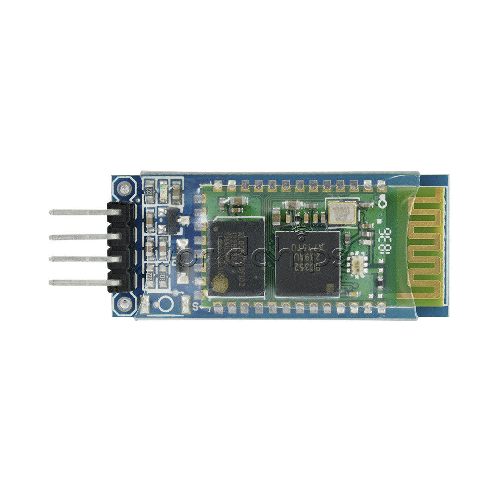 5Pcs Wireless 4 Pin Bluetooth RF Transceiver Module HC-06 RS232 With backplane