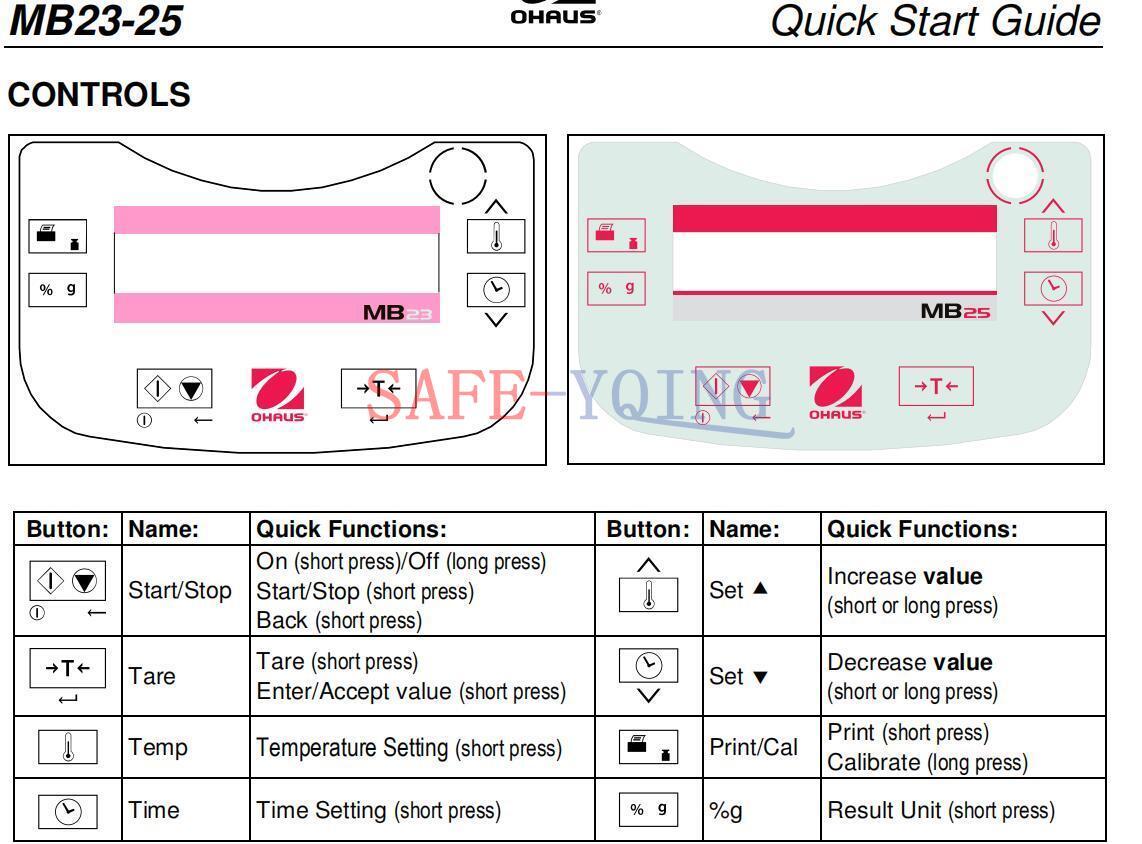 Ohaus MB23 Moisture Analyzer Lab Infrared Heating Grain Moisture tester meter
