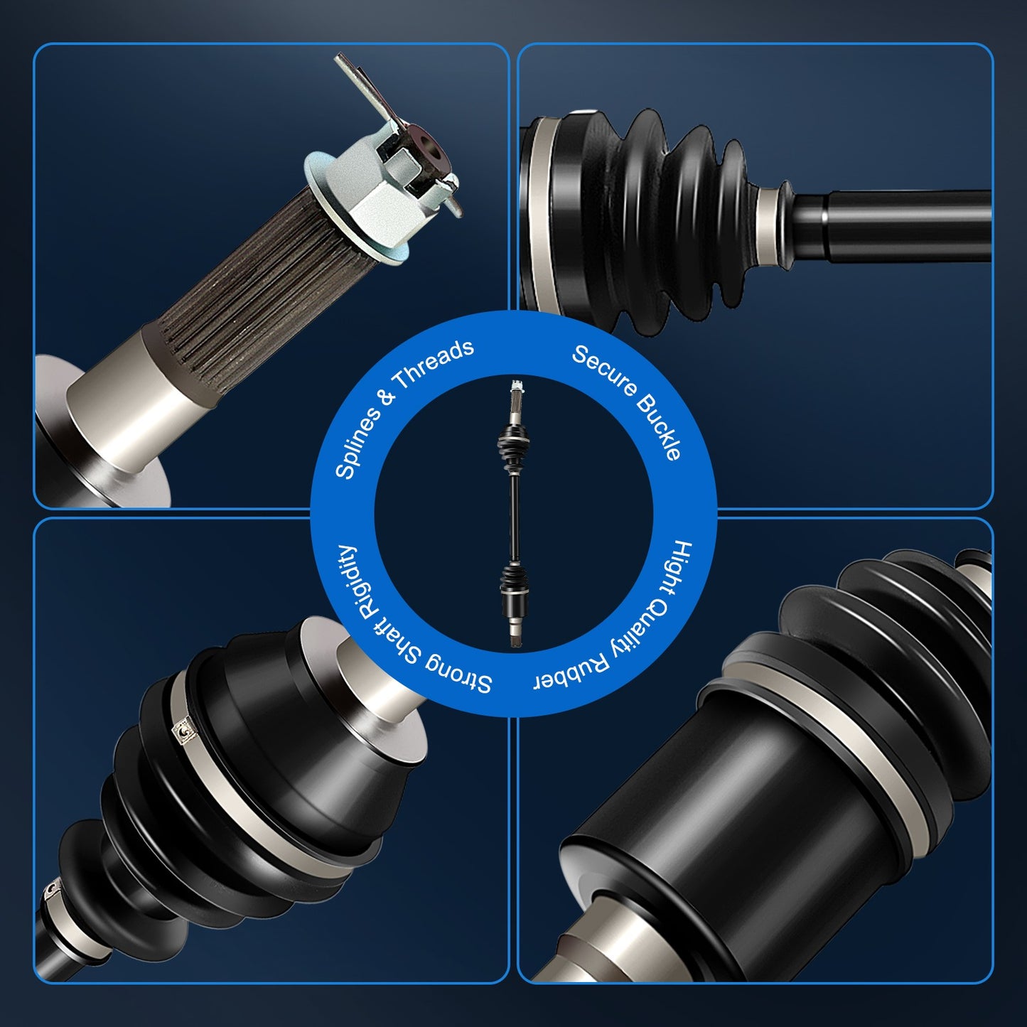 ECCPP CV Joint Axle Fits Polaris Ranger 800 2010-2017 Rear Right Side