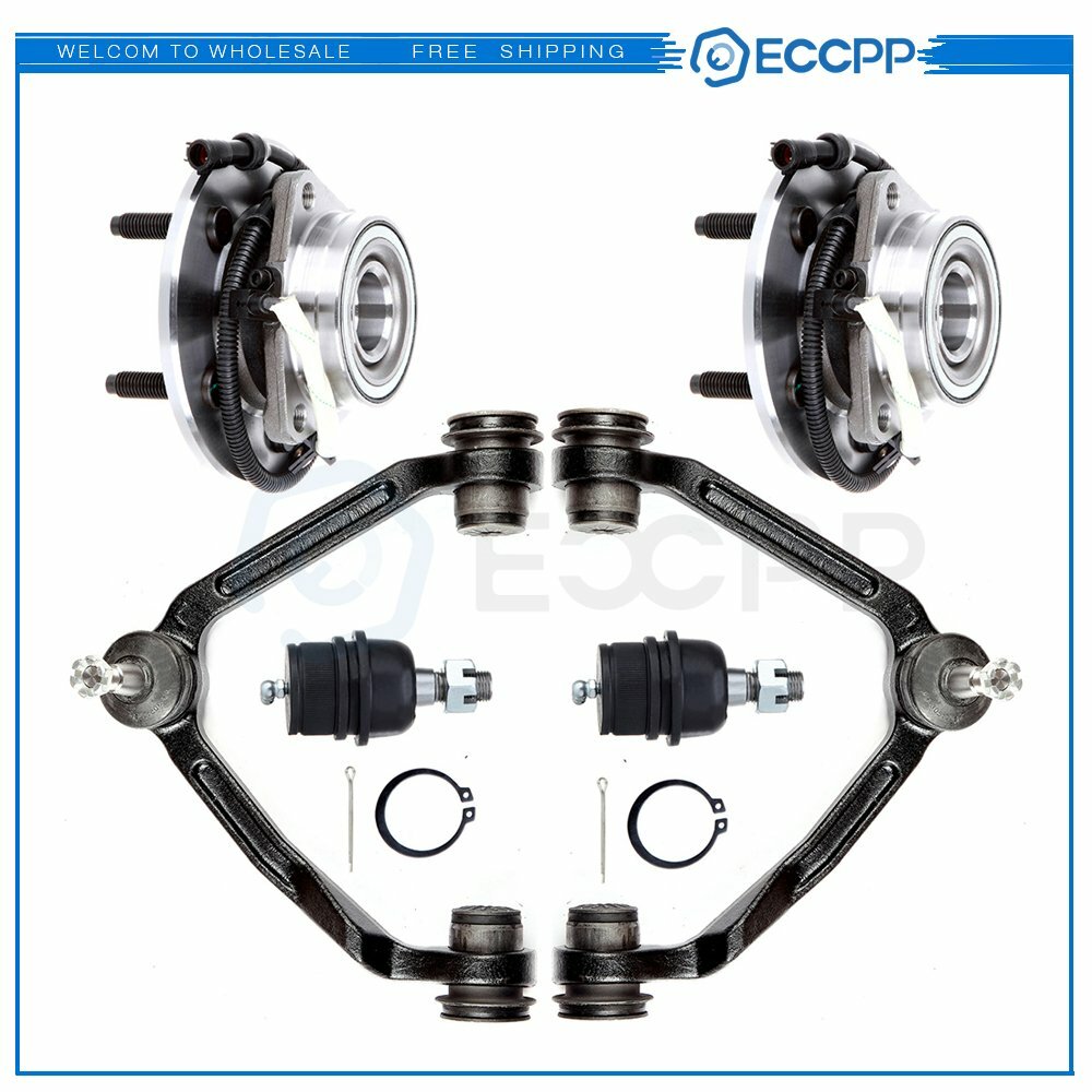 6pc Upper Control Arm Lower Ball Joint Wheel Bearing Hub For 2000-2003 Ford F150