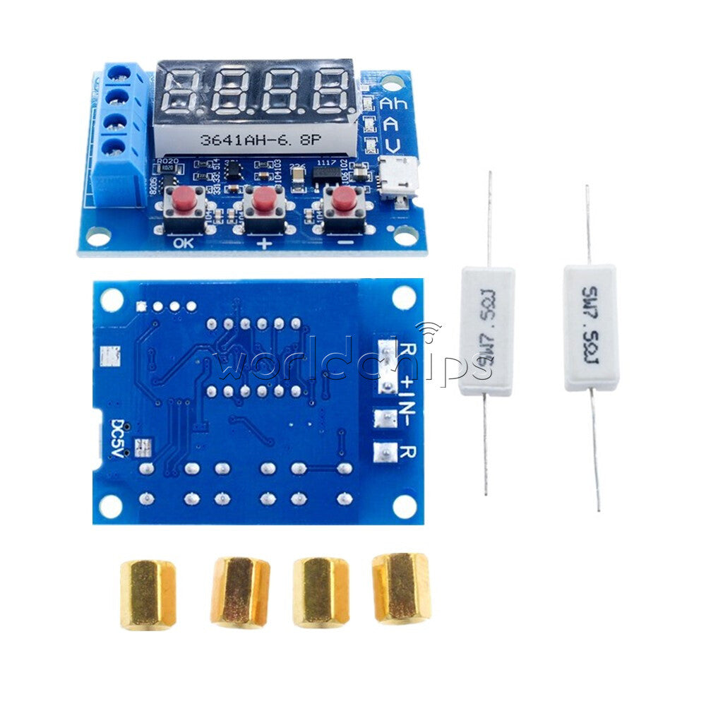 5PCS DC4.5-6V Li-ion Lead-acid 18650 Battery Capacity Discharge Tester Analyzer