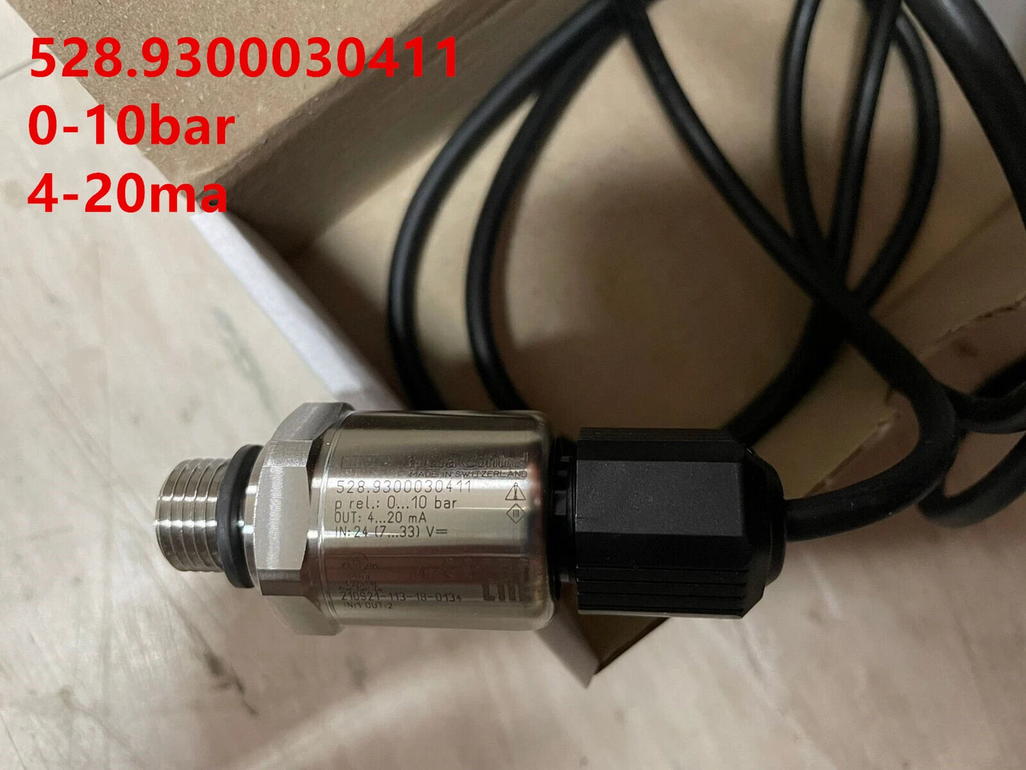 1pcs Huba pressure sensor transmitter 528.9300030411 0-10bar 4-20ma#P