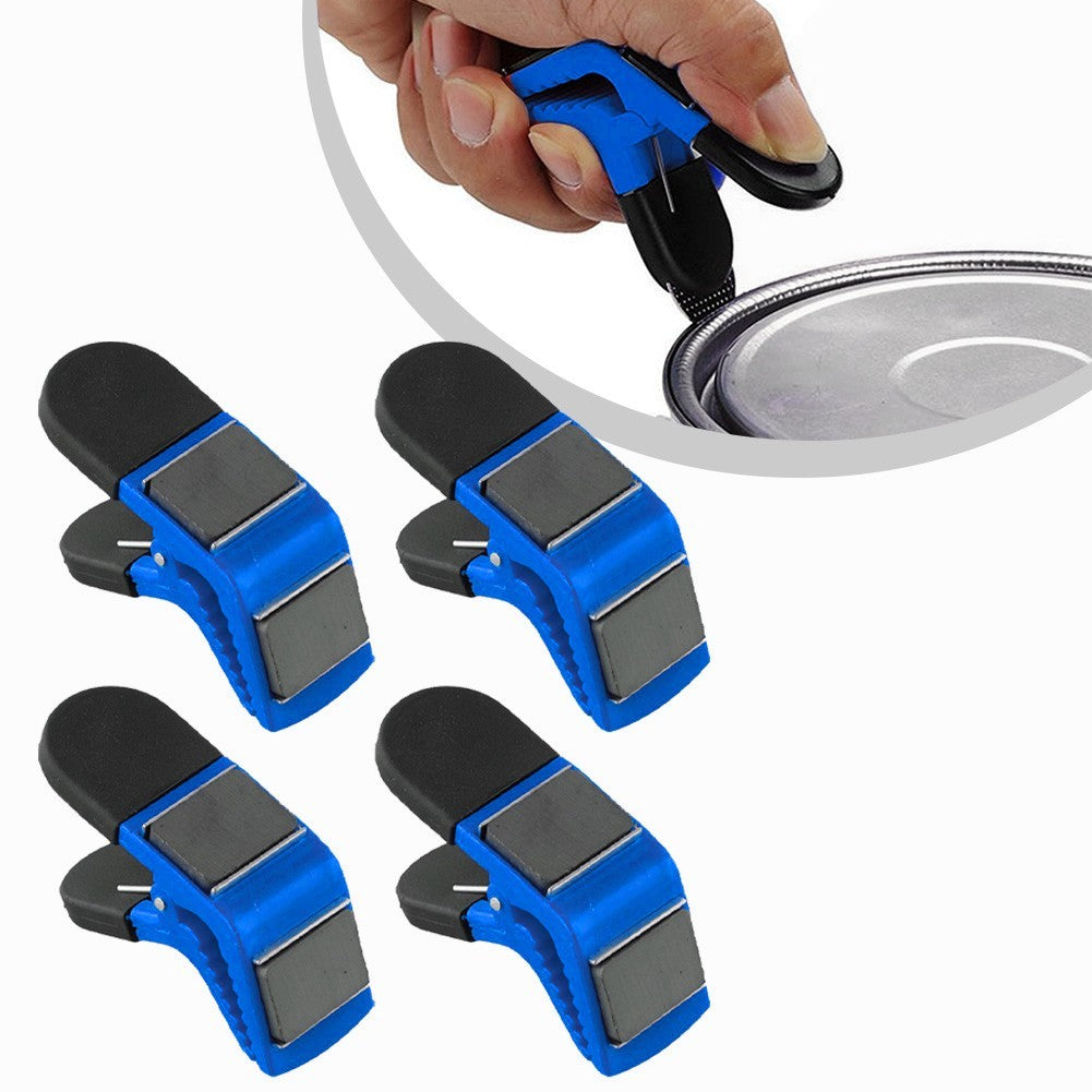 Set of 4 Magnetic Clips for Paint Brush Management in For Home and Workshop