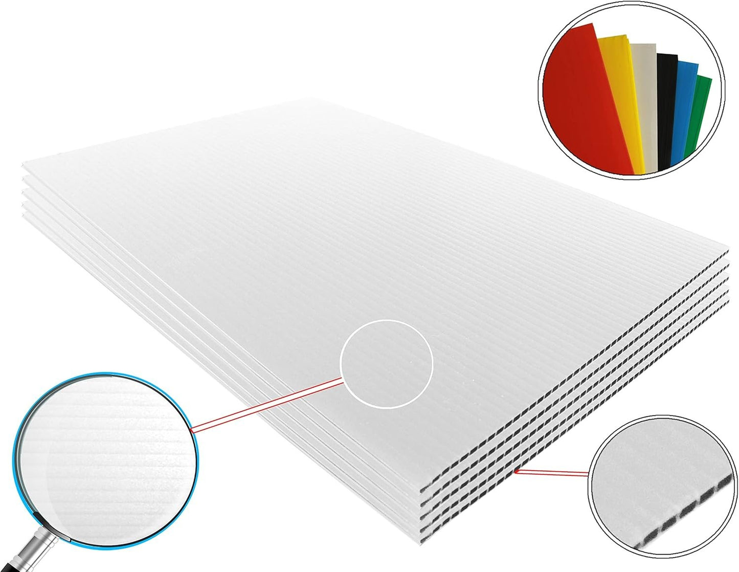 24x36 Corrugated Plastic Board, 10 Pack - White, 4mm Thick, for Signs