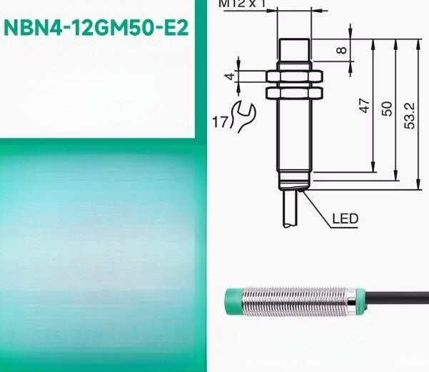 1/piece NBN4-12GM50-E2 Inductive Sensor for P+ F Proximity Switch