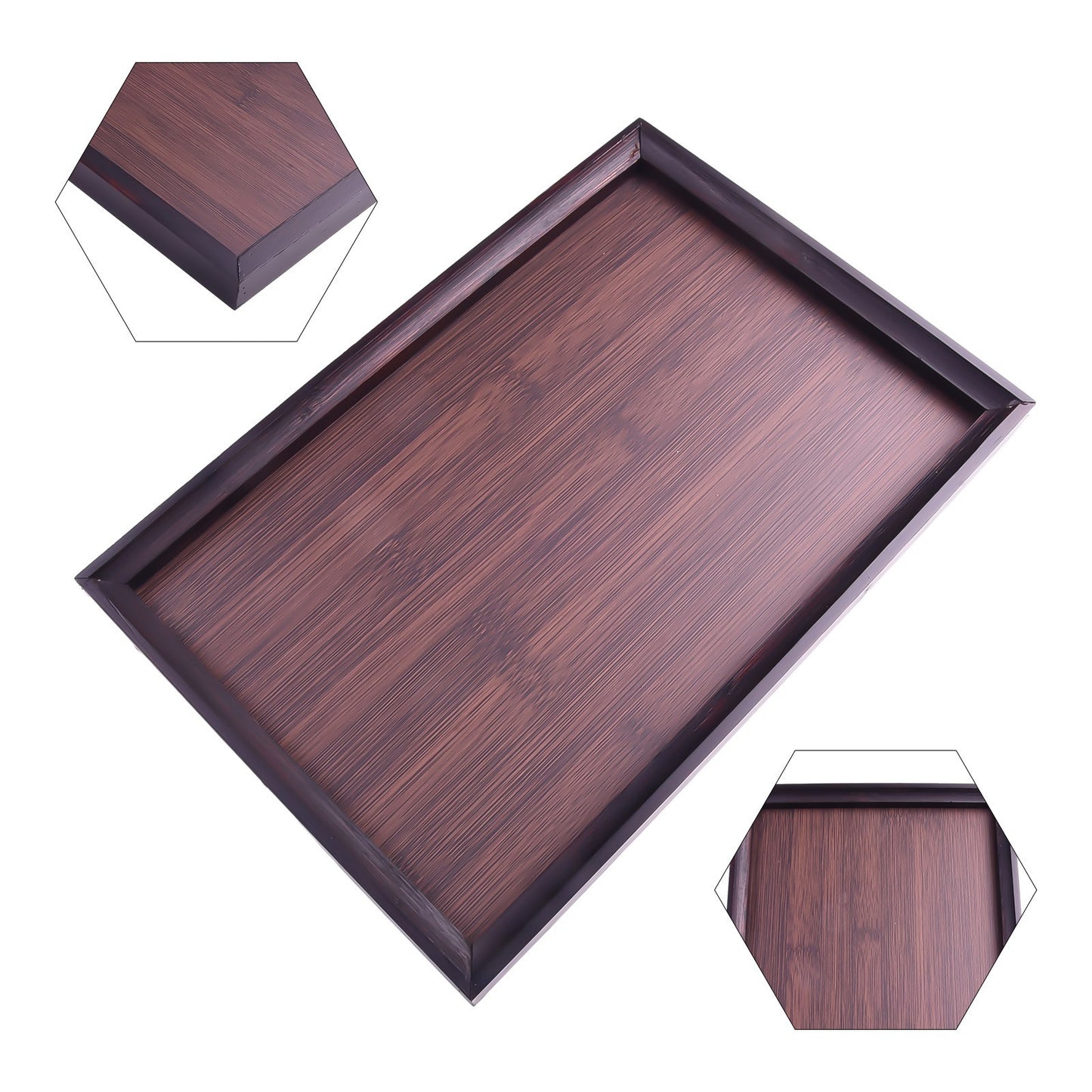 Rustic Wood Serving Tray for Coffee and Pastries Decorative and Functional