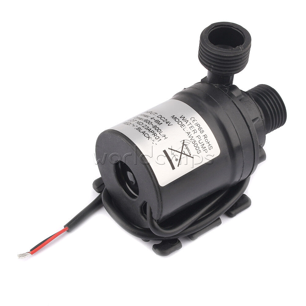 AW500S 12/24V Circulator Pump Mini Brushless Motor Submersible Water Pump 800L/H