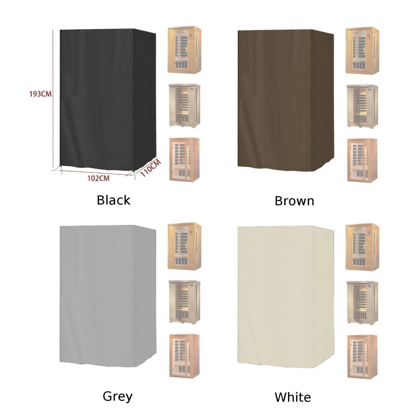 Heavy Duty Sauna Cover Outdoor Fit 2 Person Infrared Saunas with Drawstring