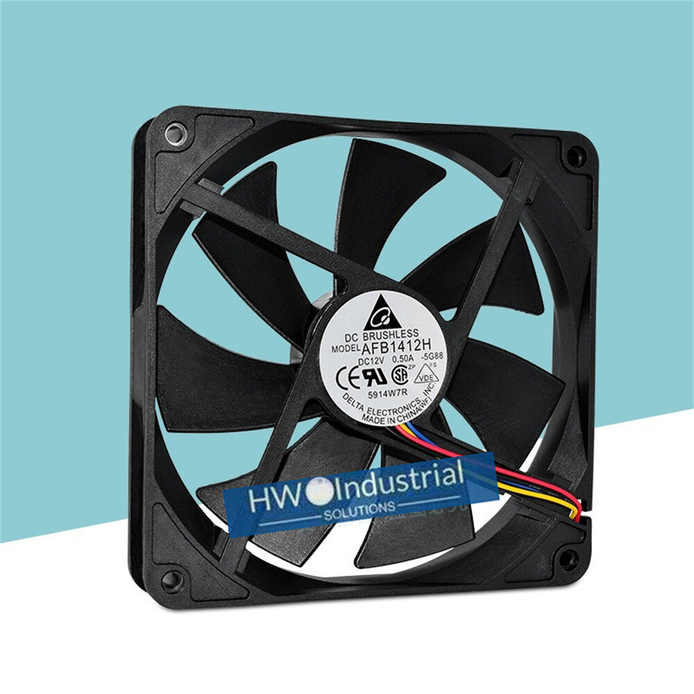 1/piece Delta AFB1412H 4-wire 14CM 12V 0.50A Chassis PWM Speed Regulation Fan