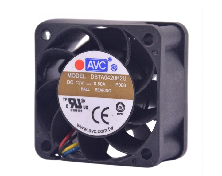 1 PC  AVC DBTA0420B2U 4020 12V 0.50A 4-wire PWM high-speed cooling device fan