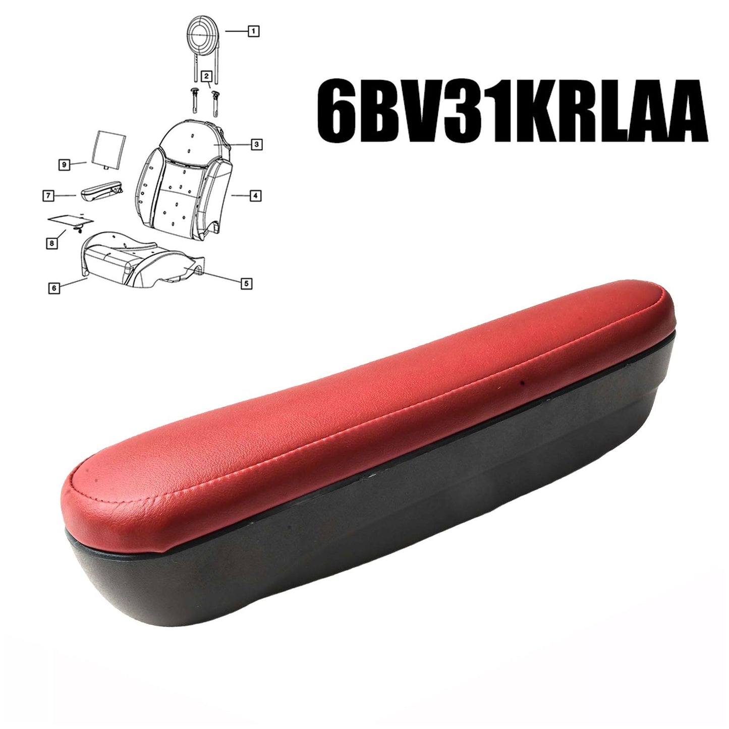 Inboard Replacement Part Front Seat Armrest For For FIAT Models '16 '19