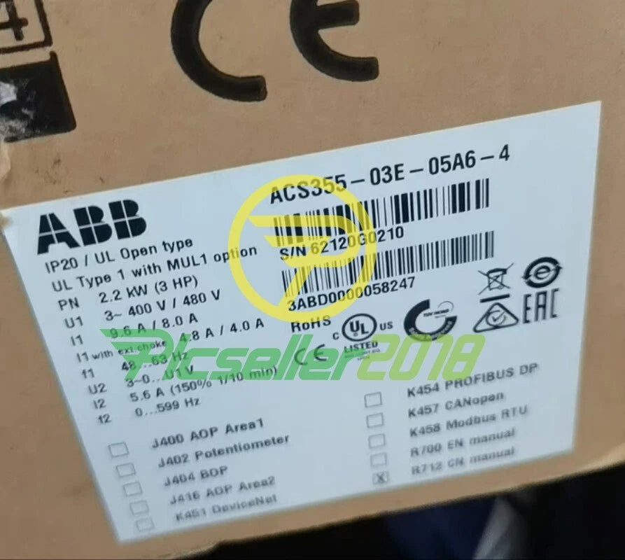 1 PC ACS355-03E-05A6-4 2.2KW  ABB Frequency Converter Fast delivery
