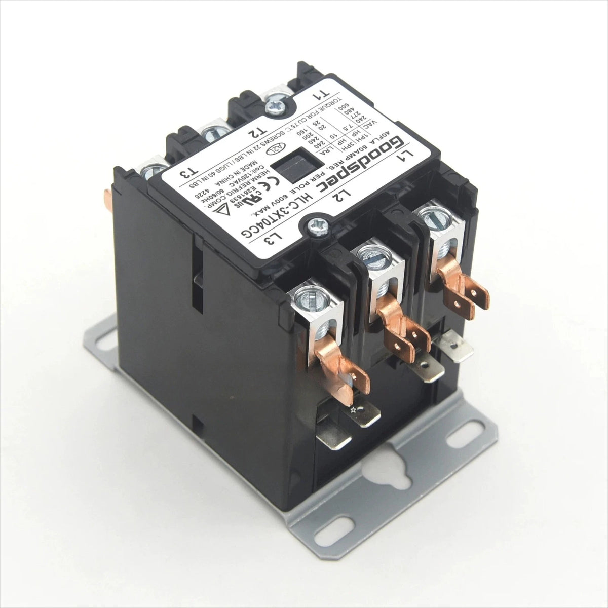1PCS FOR Goodspec air conditioner AC contactor relay HLC3-XT04CG 40A coil 120VAC