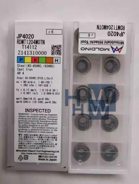 Box/10PCS Hitachi Round Cutter CNC Blade RDMT1204MOTN JP4020 Milling Insert