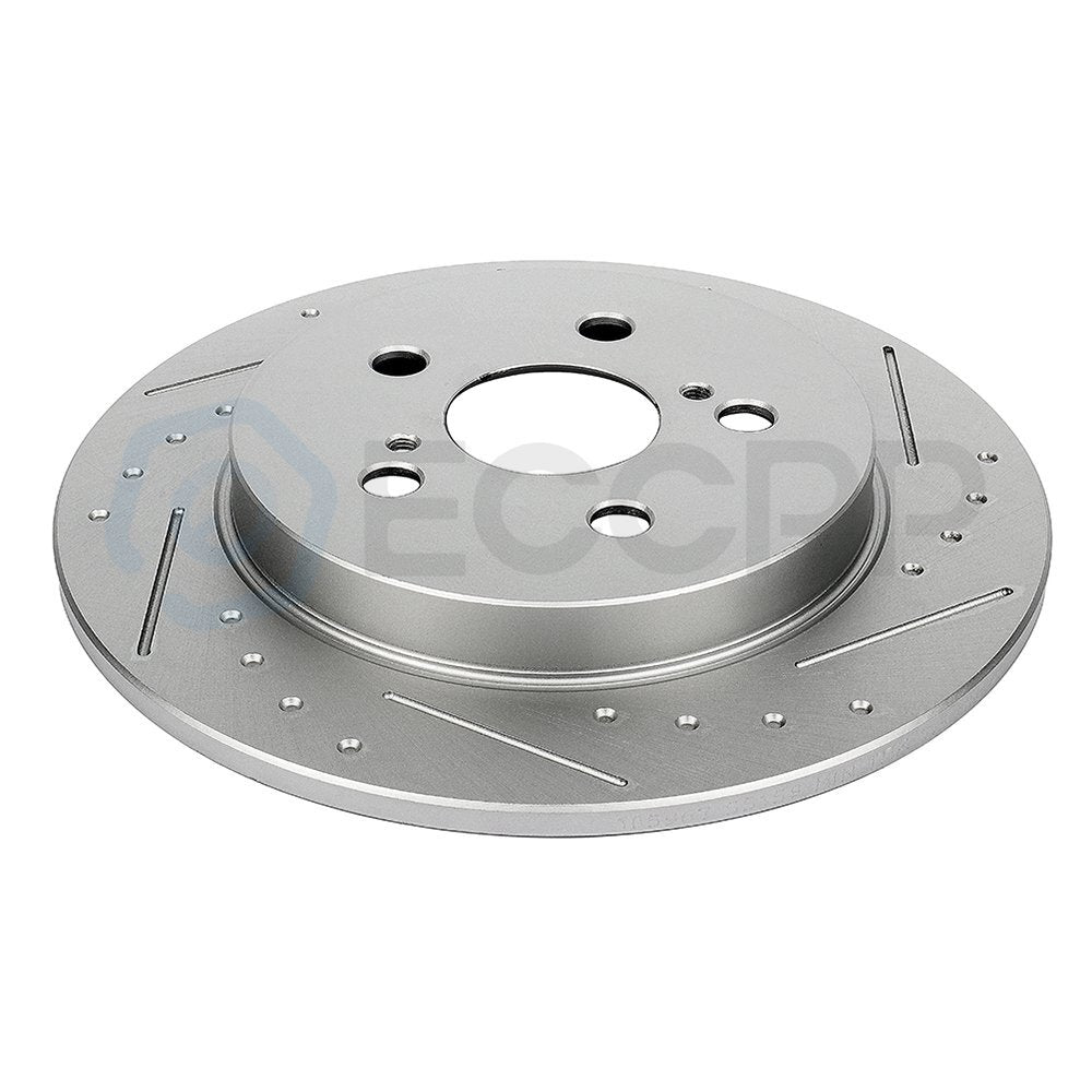 Rear Brake Rotors And Ceramic Pads Slotted For Toyota for Corolla 2016