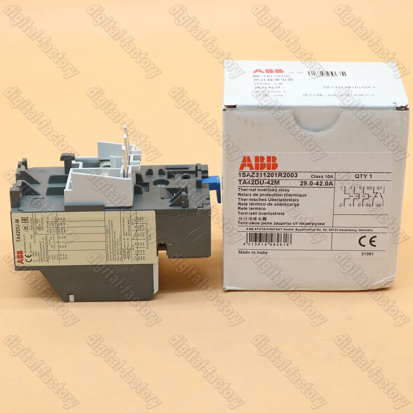 1PC  ABB TA42DU-42M Thermal Overload Relay 29-42A Free Shipping#LJ #P