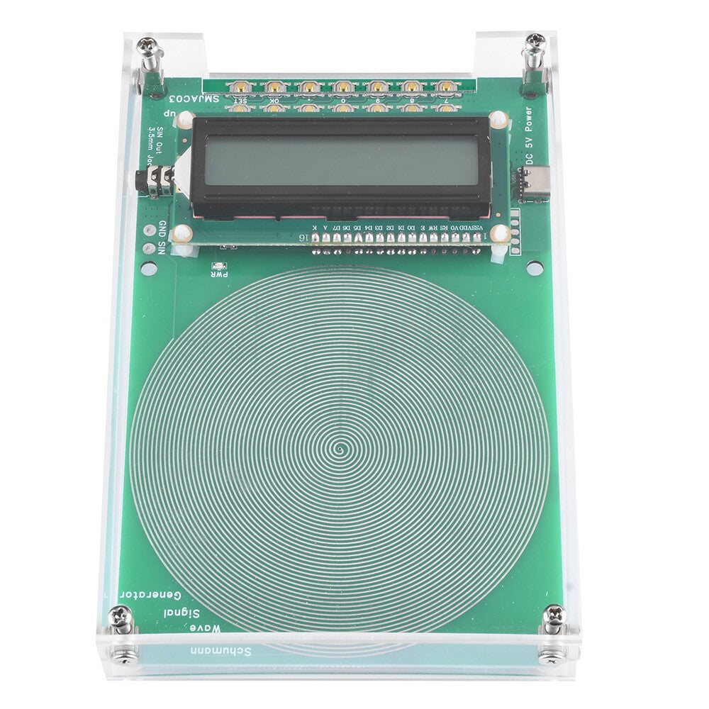 Schumann Wave Generator Pulse Sine Frequency +3.5MM Audio Output Connector +Case