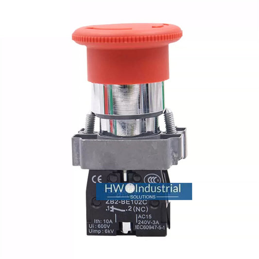 2/Piece Emergency Stop Button Reset Switch Red XB2BS542C XB2-BS542C 1NC 22mm