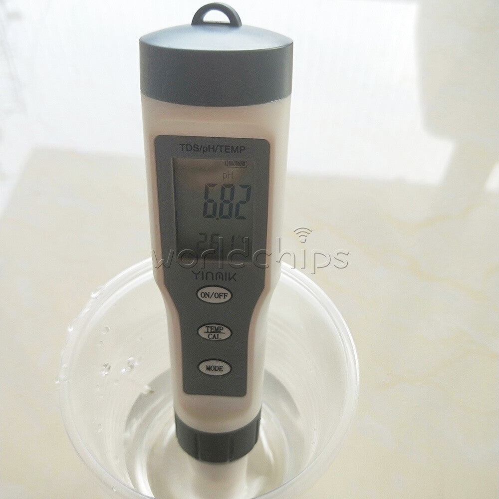 Digital PH/EC/TDS/TEMP Tester Water Quality Monitor Water pH Tester