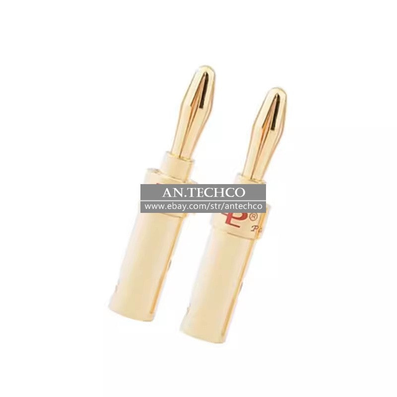 24 x of 24K gold-plated 4mm banana plugs for HiFi receiver of loudspeaker cable