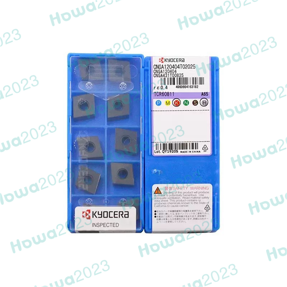 10Pcs/Box Kyocera CNGA120404T02025 A65 CNGA431T00825 A65 NC ceramic blade insert