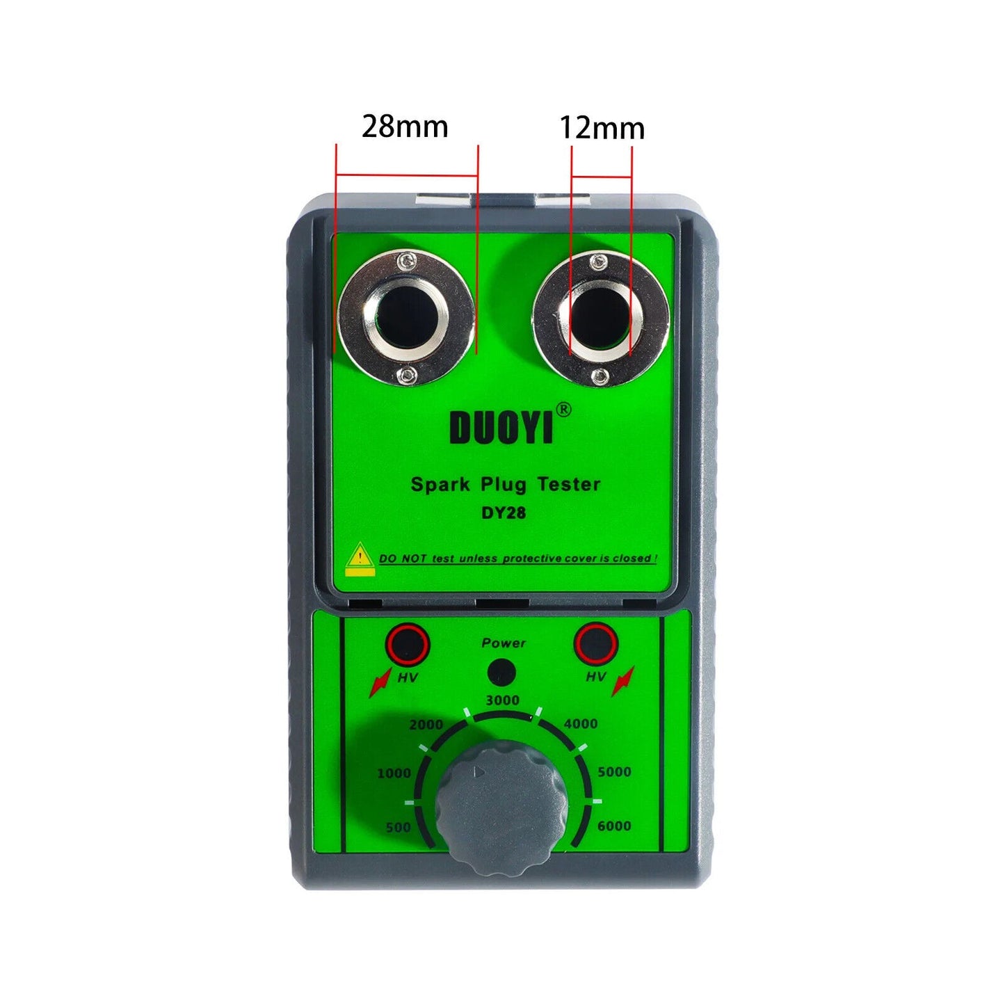 1pc DY28 12V Car Spark Plug Tester Dual Hole Lgnition Plug Analyzer Tool Scanner