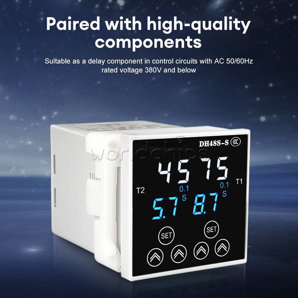 DH48S Digital Delay Time Relay Precision Programmable Cycle With Socket Base