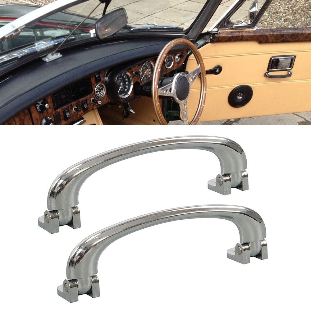 For Classic Cars Chrome Interior Door Pull Handle Pair for Door Card Adaption