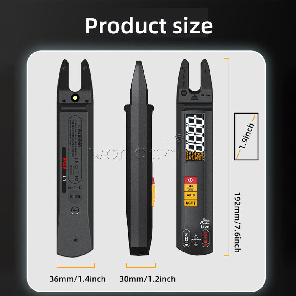 BSIDE U0 Digital Clamp Meter DC AC 100A Smart Ammeter Pliers Multimeter Voltage