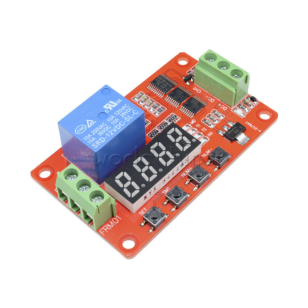 10PCS 12V Automation Delay Multifunction Self-lock Relay Cycle Timer Module PLC