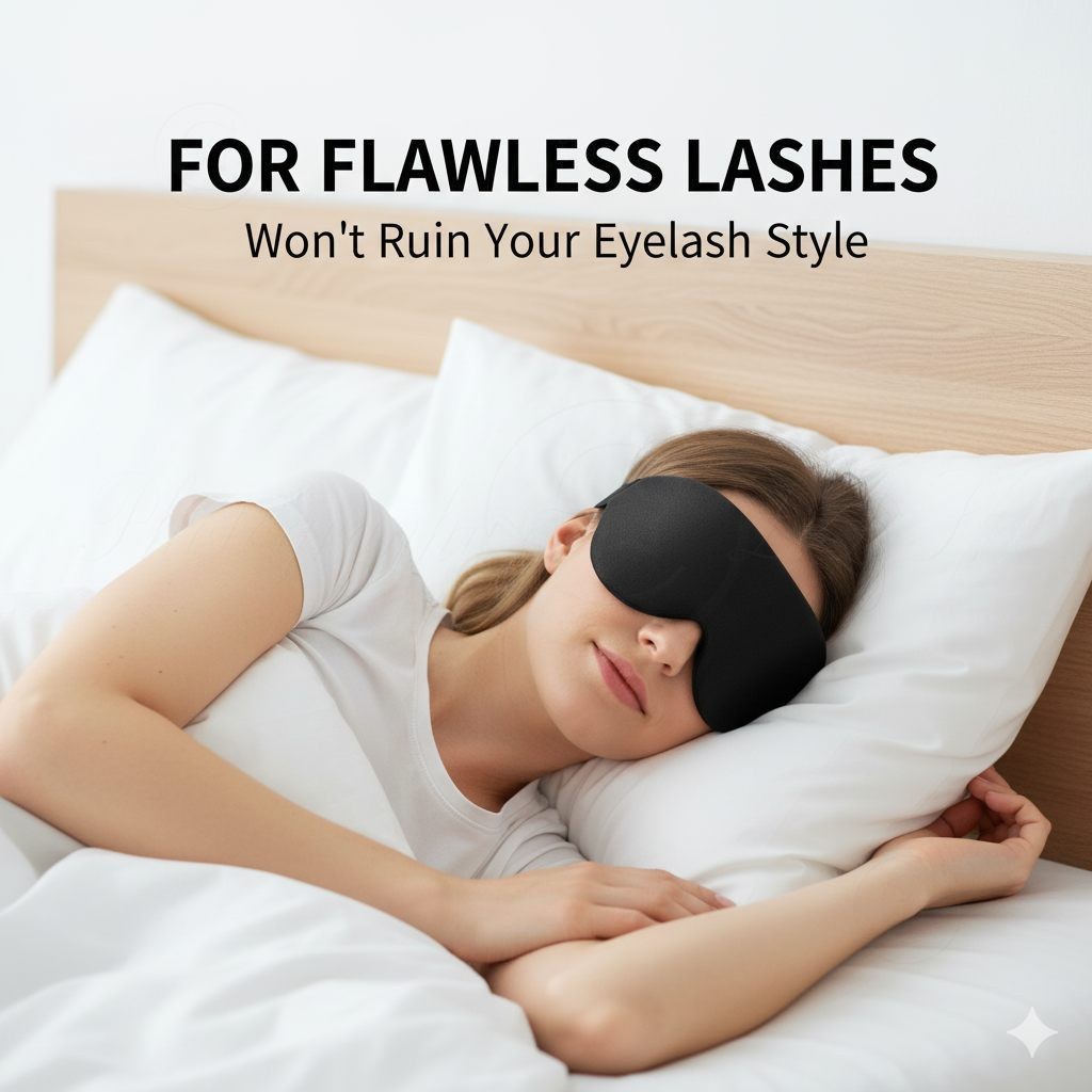 2x/Lot 3D Memory Foam Eye Mask Won't Ruin Your Lash Makeup For Naps Sleep Travel