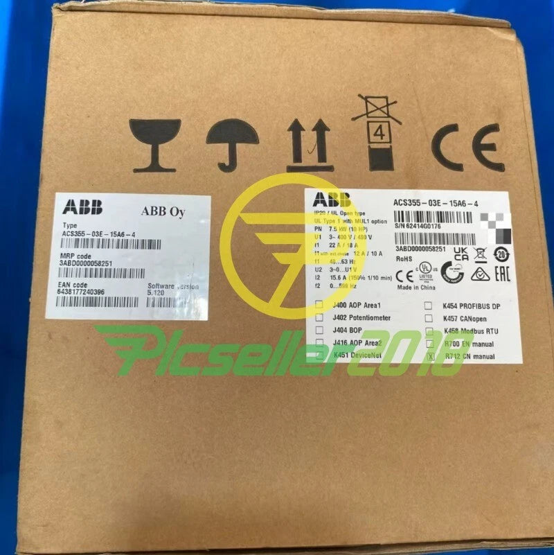 1PC ACS355-03E-15A6-4 7.5KW  ABB Frequency Converter UPS or