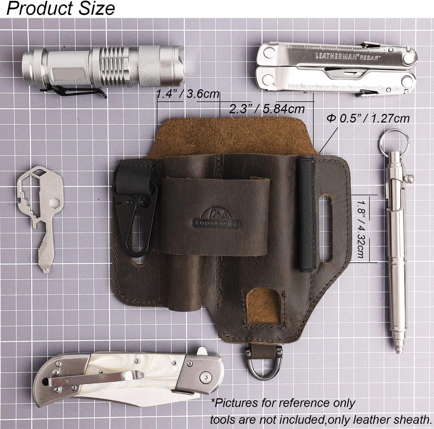 Leather Multitool Sheath,Edc Belt Organizer for Work and Daily Use,Leatherman Sh
