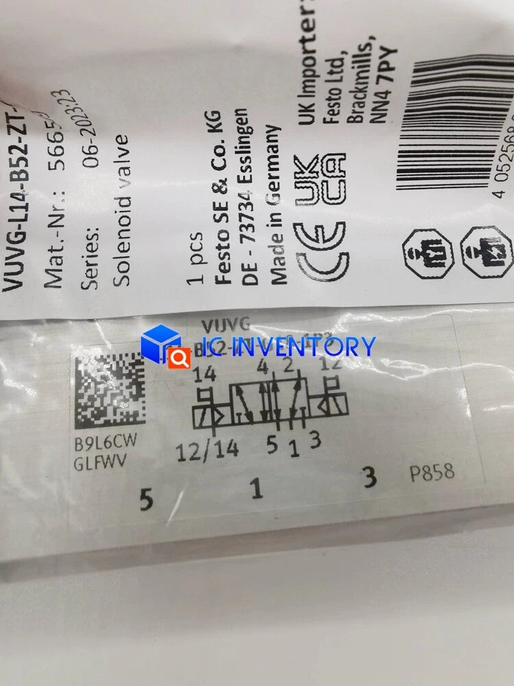 1PCS  FESTO Solenoid Valve VUVG-L14-B52-ZT-G18-1P3 #P