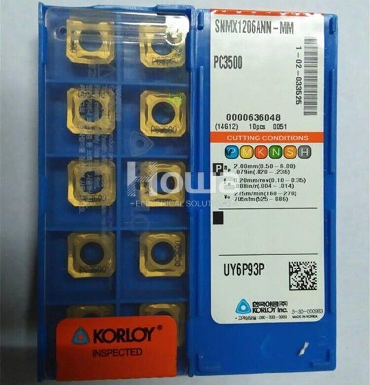 10pieces/Box SNMX1206ANN-MM PC3500 KORLOY CNC Blade Carbide Insert
