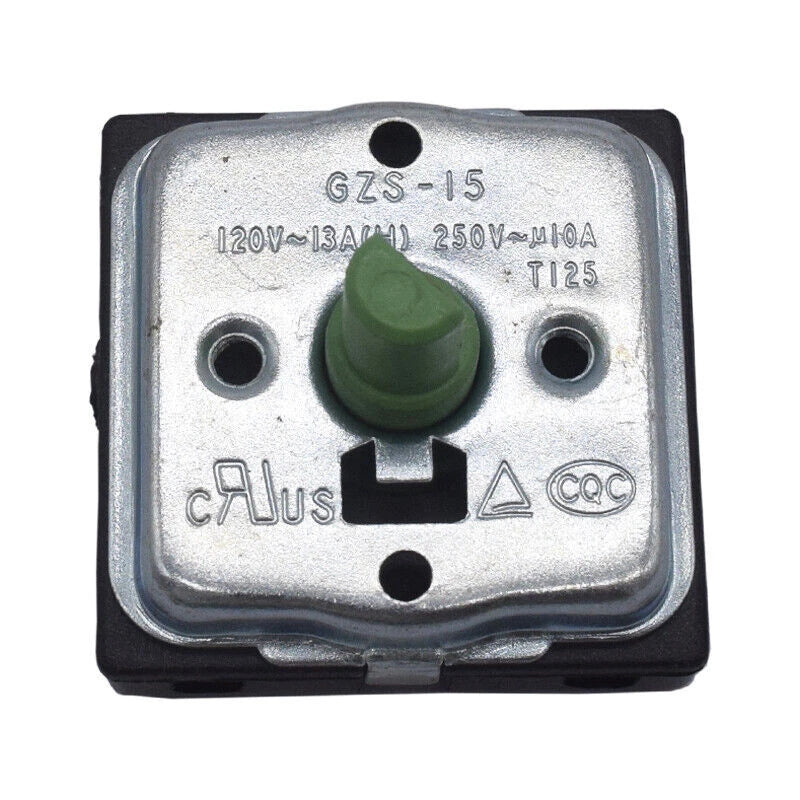 YONG JIANG GZS-15 4-position 3-gear 10A Electric Heater Green Rotary Switch