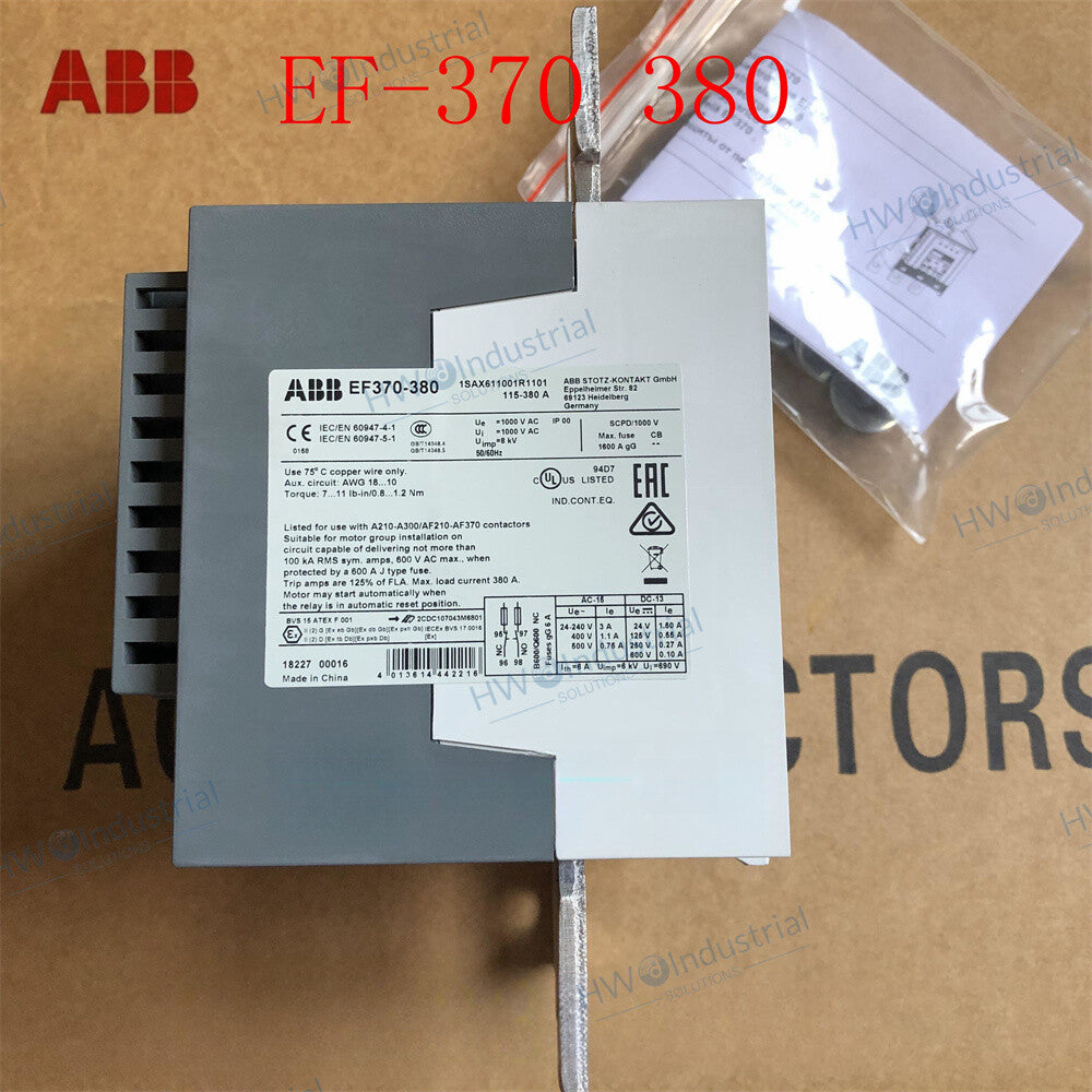 1/Piece EF370-380 115-380A  ABB Electronic Overload Relay 1SAX61100R1101