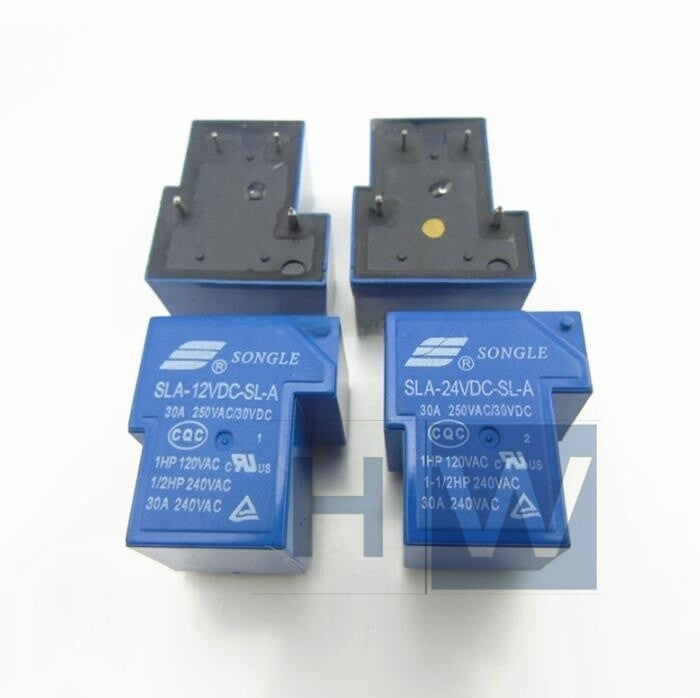 6Pcs  SLA-12VDC-SL-A Set of Normally Open 4pin 30A250VAC SONGLE Relay