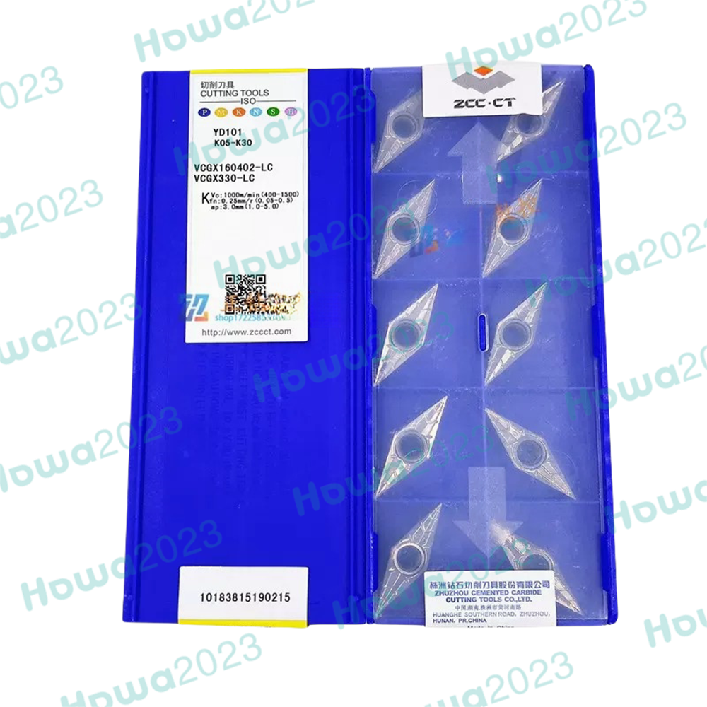 10pcs/Box VCGX160402-LH YD101 VCGX330-LC CNC Turning Blade Carbide Inserts
