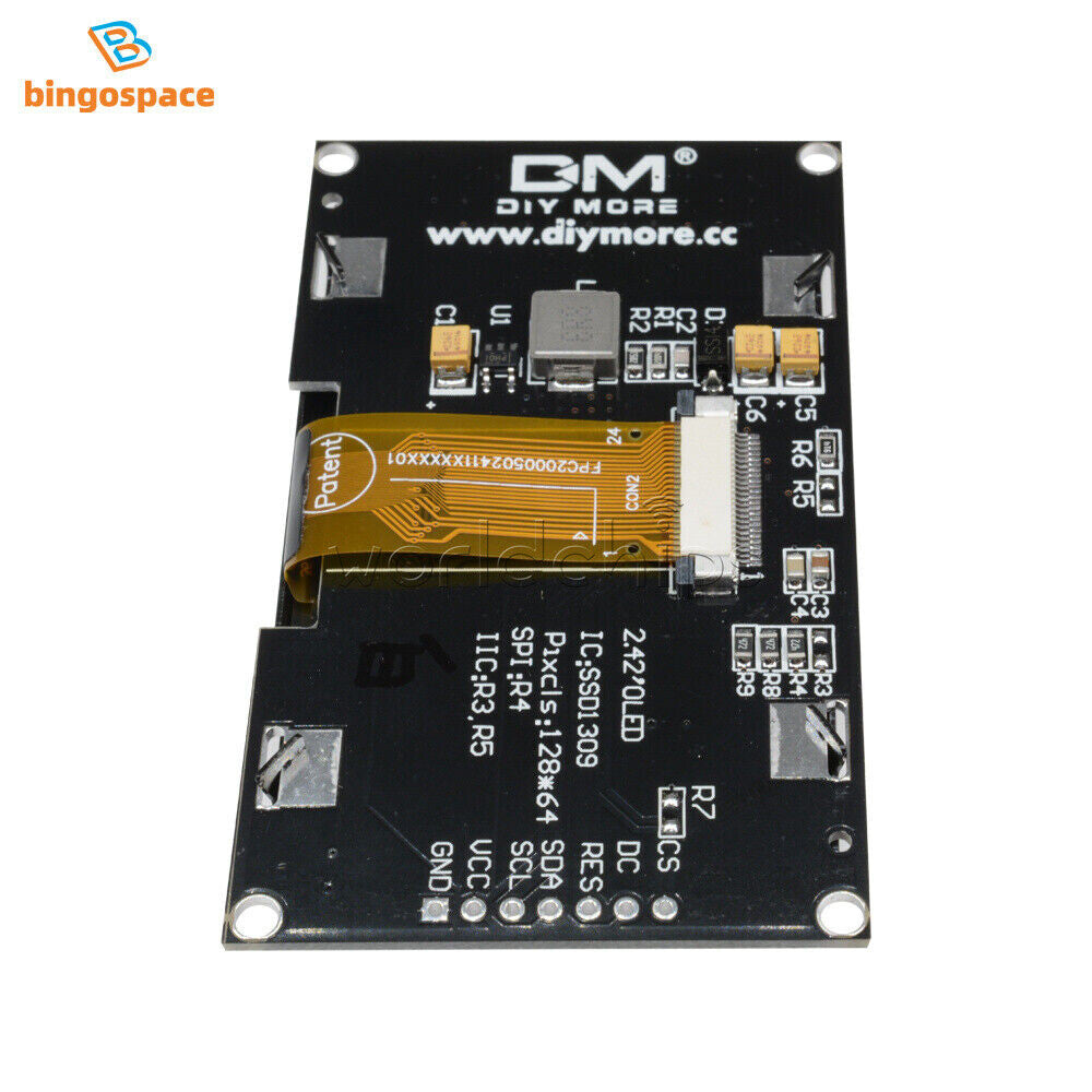 2.42" inch 128*64 HD Screen OLED Display Module 3.3V IC I2C SPI Serial SSD1309
