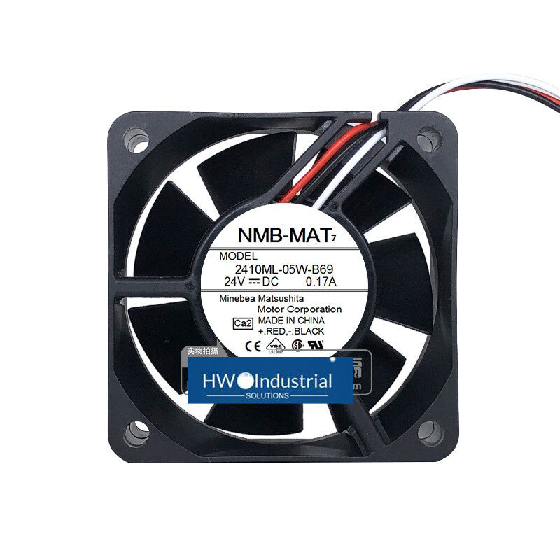 1PC NMB-MAT 2410ML-05W-B69 CASE Cooling Fan DC 24V 0.17A 60*60*25mm 3pins 3wires