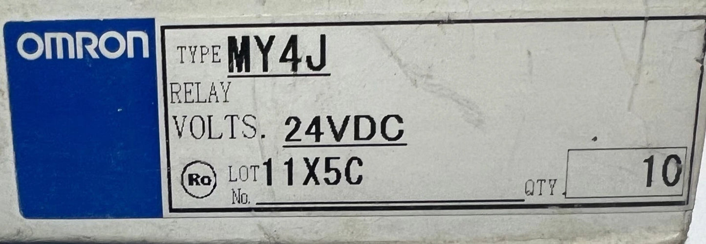 Lot of 7X Omron My4j Relay 24Vdc #