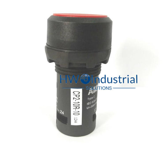 2PC  ABB Self-locking Flat Head Button CP2-10R-10 Red 1 Normally Open 1NO