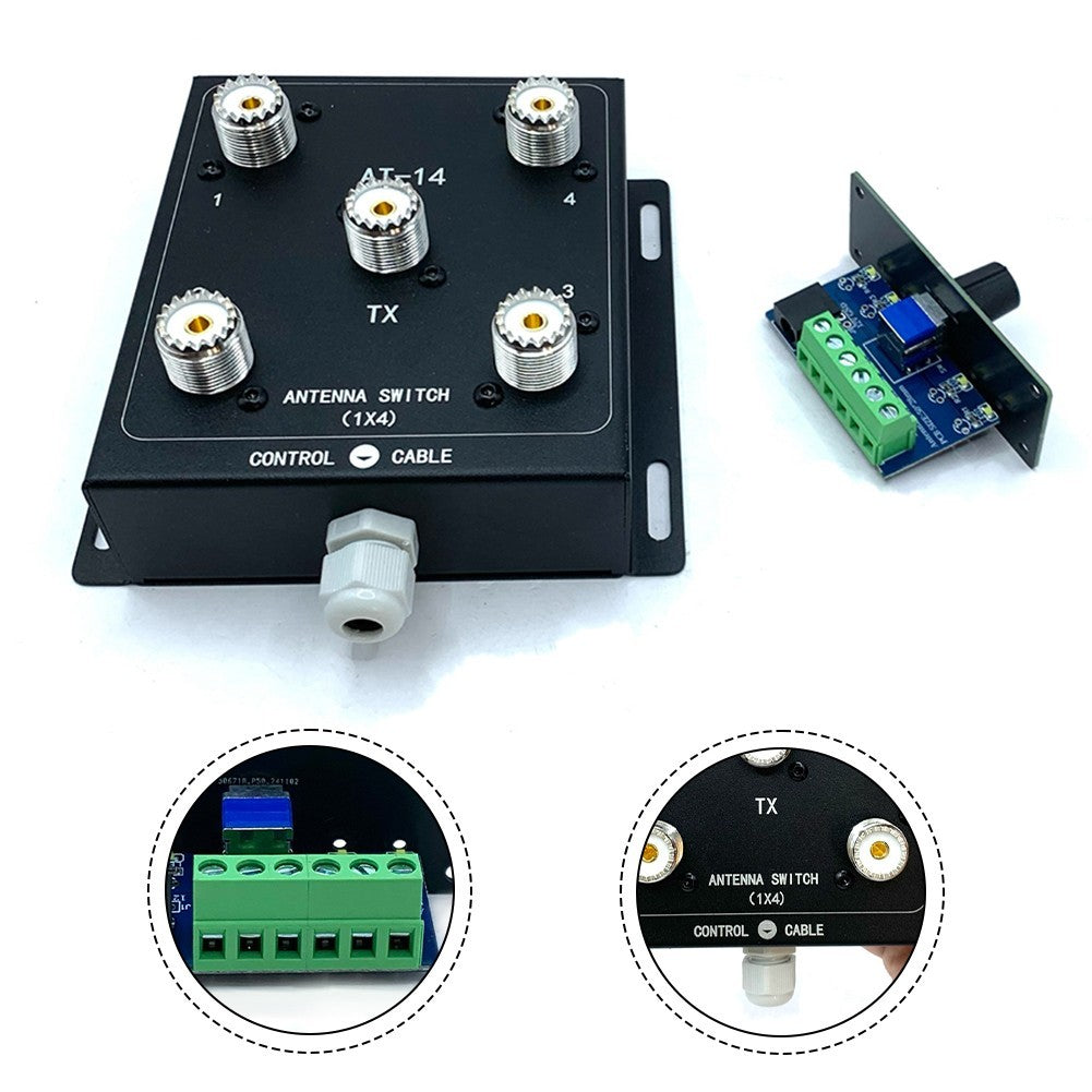 4 Way Coaxial Antenna Switch 1 8 60MHz with Low Loss Signal Technology