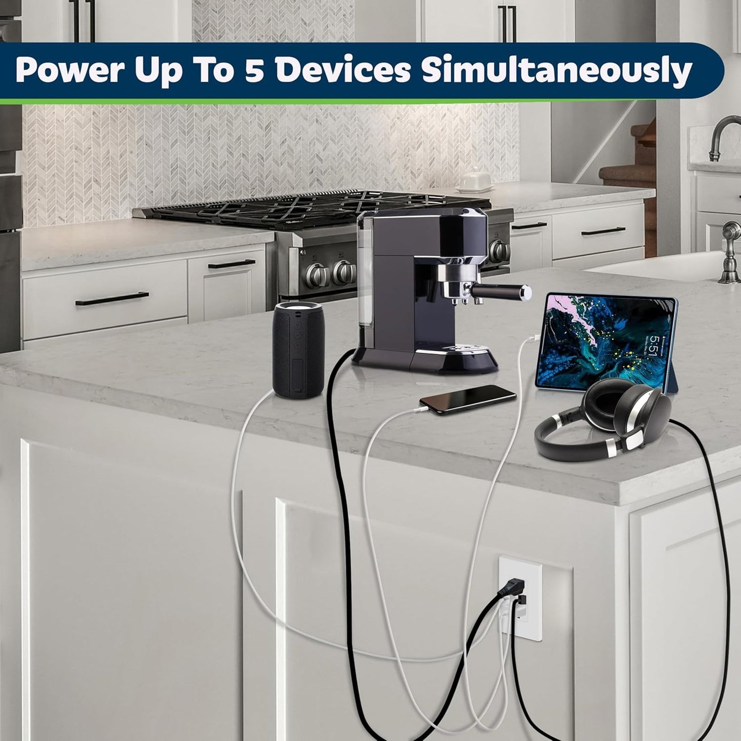 USB Outlet, 3-Port Type C 3.6A 18W Wall Outlet, 15 Amp Receptacle, Charging Powe