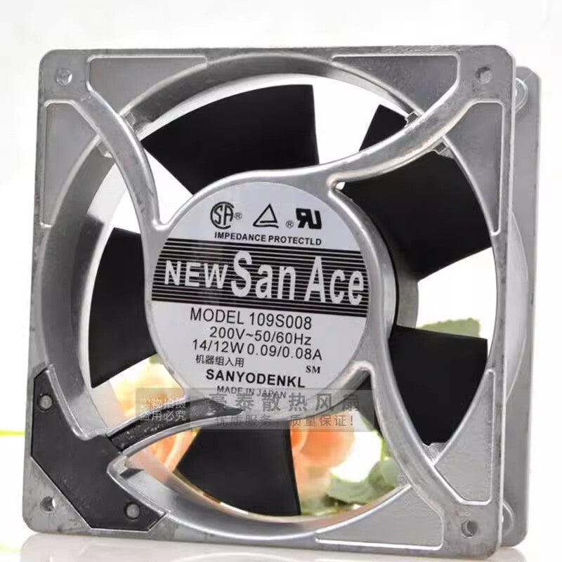 Sanyo 109S008 200V 14/12W 0.09/0.08A Cooling Fan
